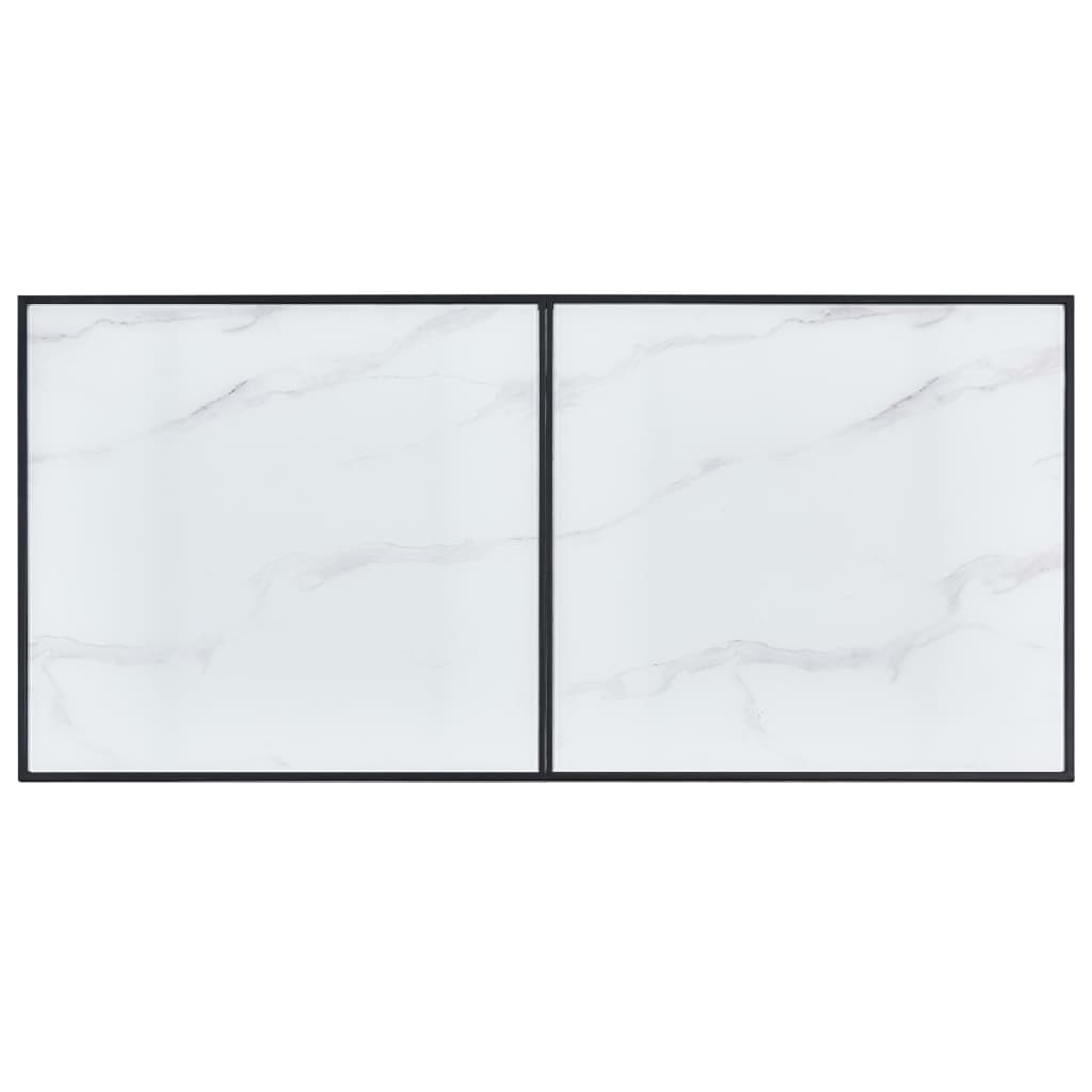 vidaXL Stół jadalniany, biały, 160 x 80 x 75 cm, hartowane szkło