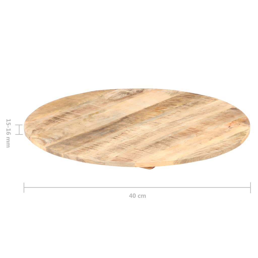 vidaXL Blat stołu, lite drewno mango, okrągły, 15-16 mm, 40 cm