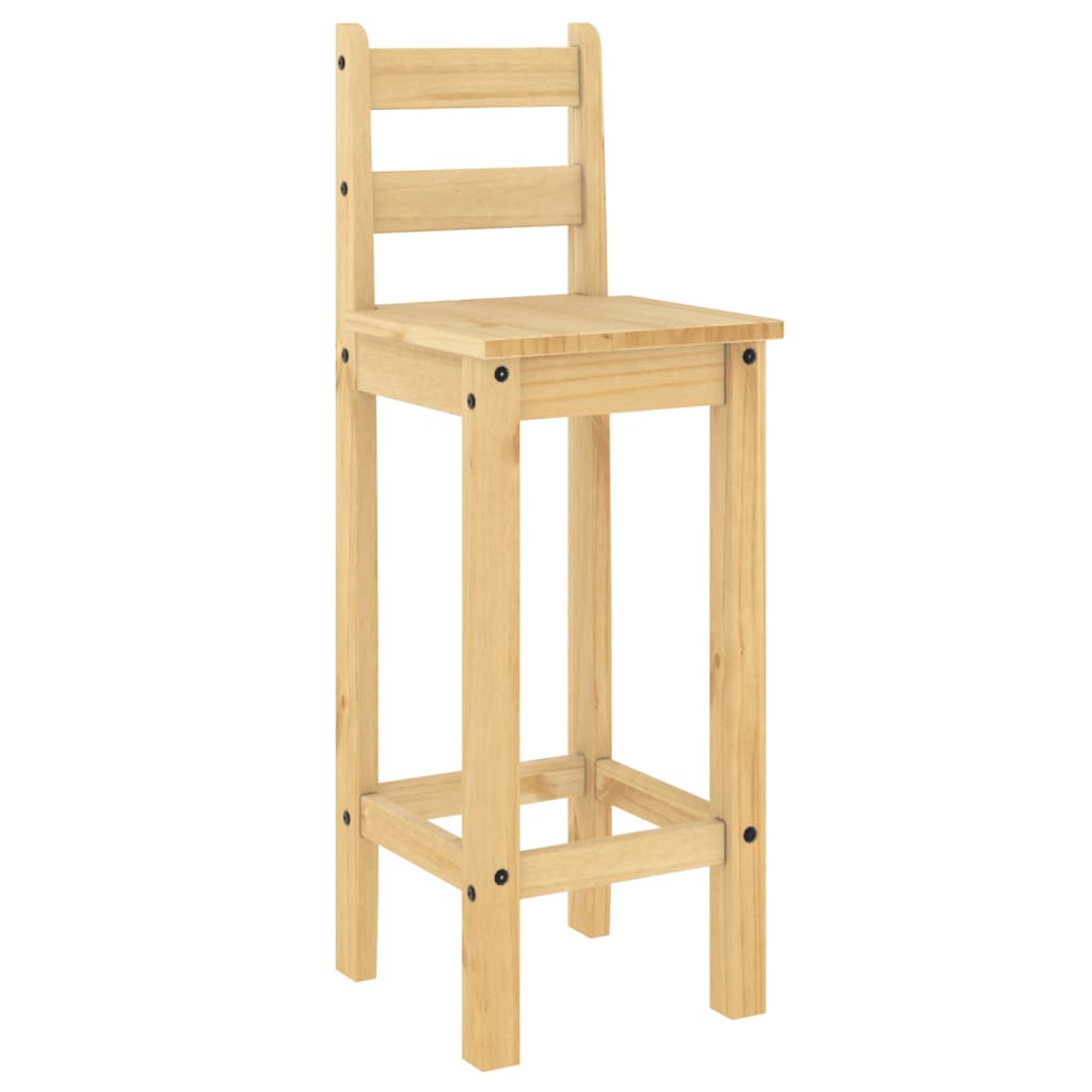 vidaXL Krzesła barowe, 2 szt., lite drewno sosnowe