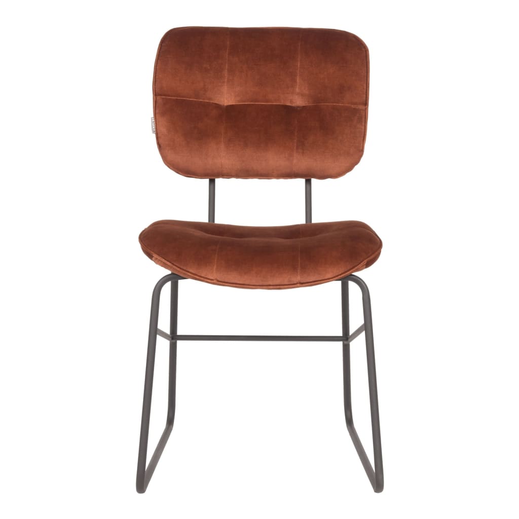 LABEL51 Krzesła stołowe Dez, 2 szt., 49x60x87 cm, kolor rdzawy