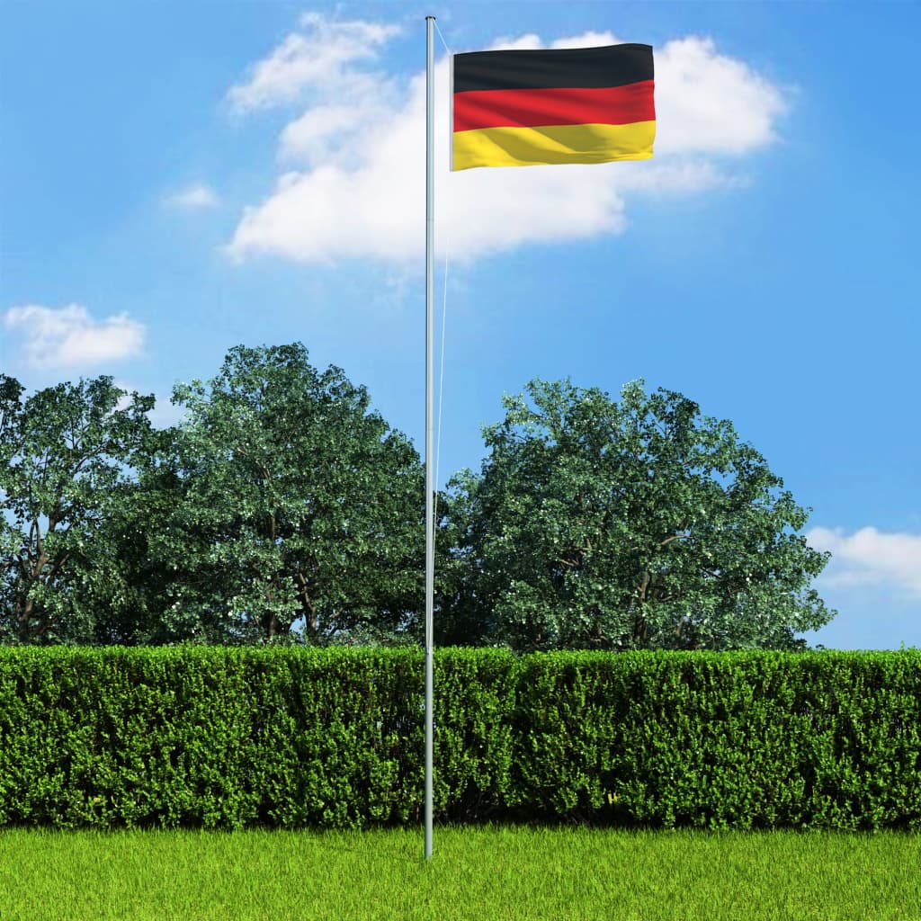 vidaXL Flaga Niemiec z aluminiowym masztem, 4 m