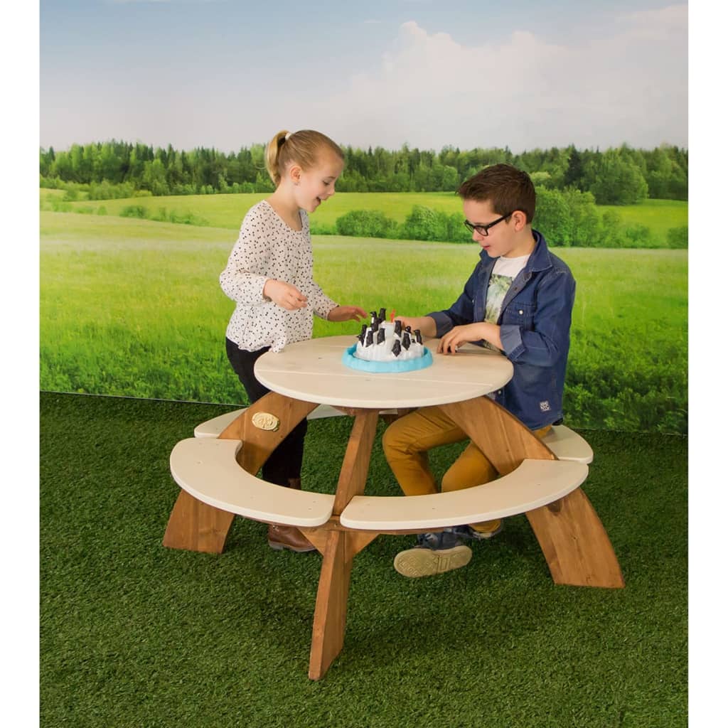 AXI Dziecięcy stół piknikowy Orion, brązowo-biały, A031.024.00