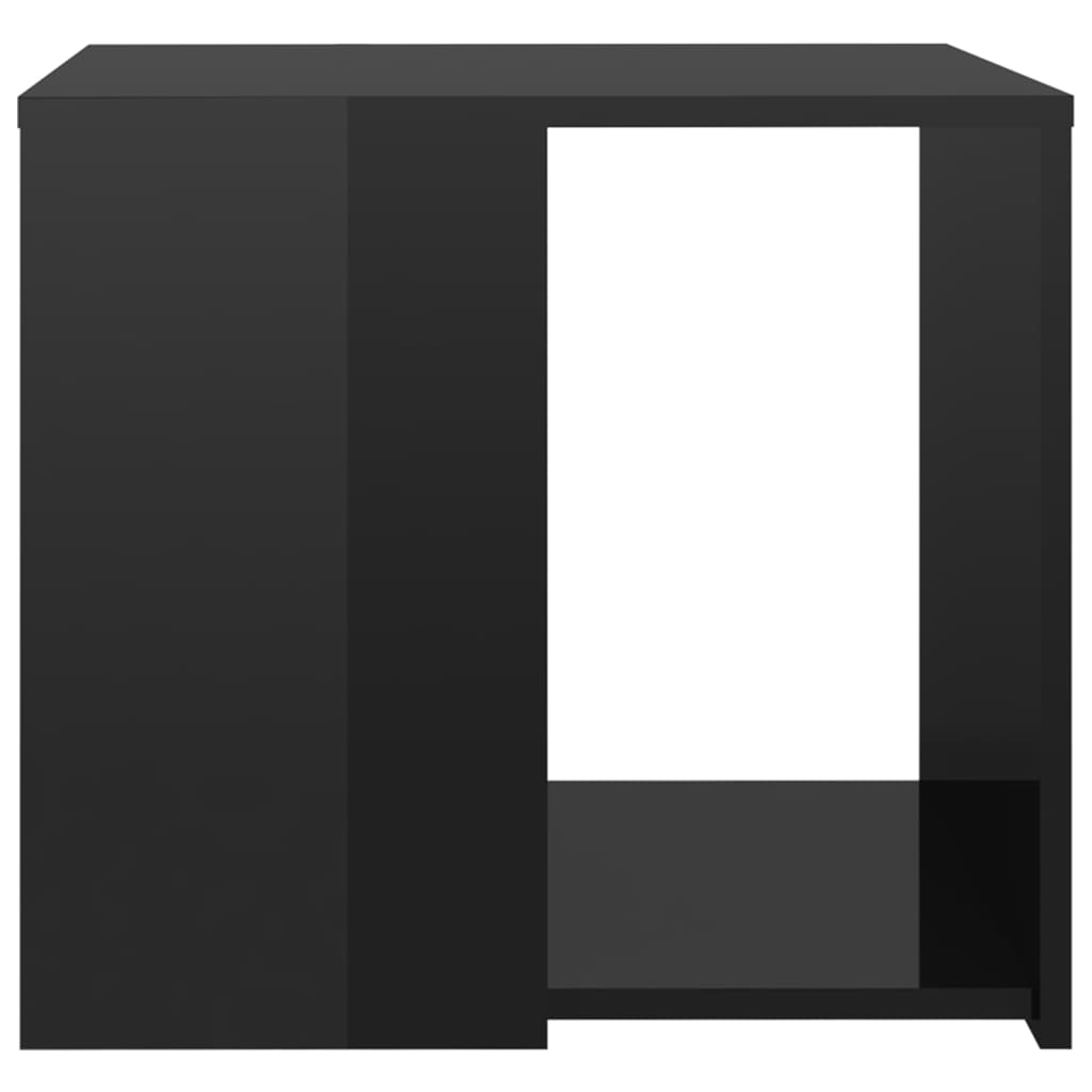 vidaXL Stolik na wysoki połysk, czarny, 50x50x45 cm, płyta wiórowa