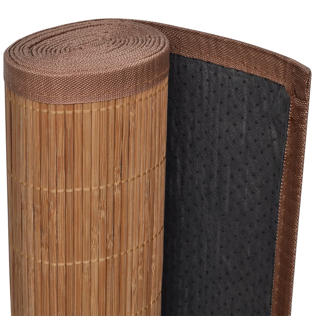 vidaXL Dywan bambusowy, 80 x 300 cm, prostokątny, brązowy
