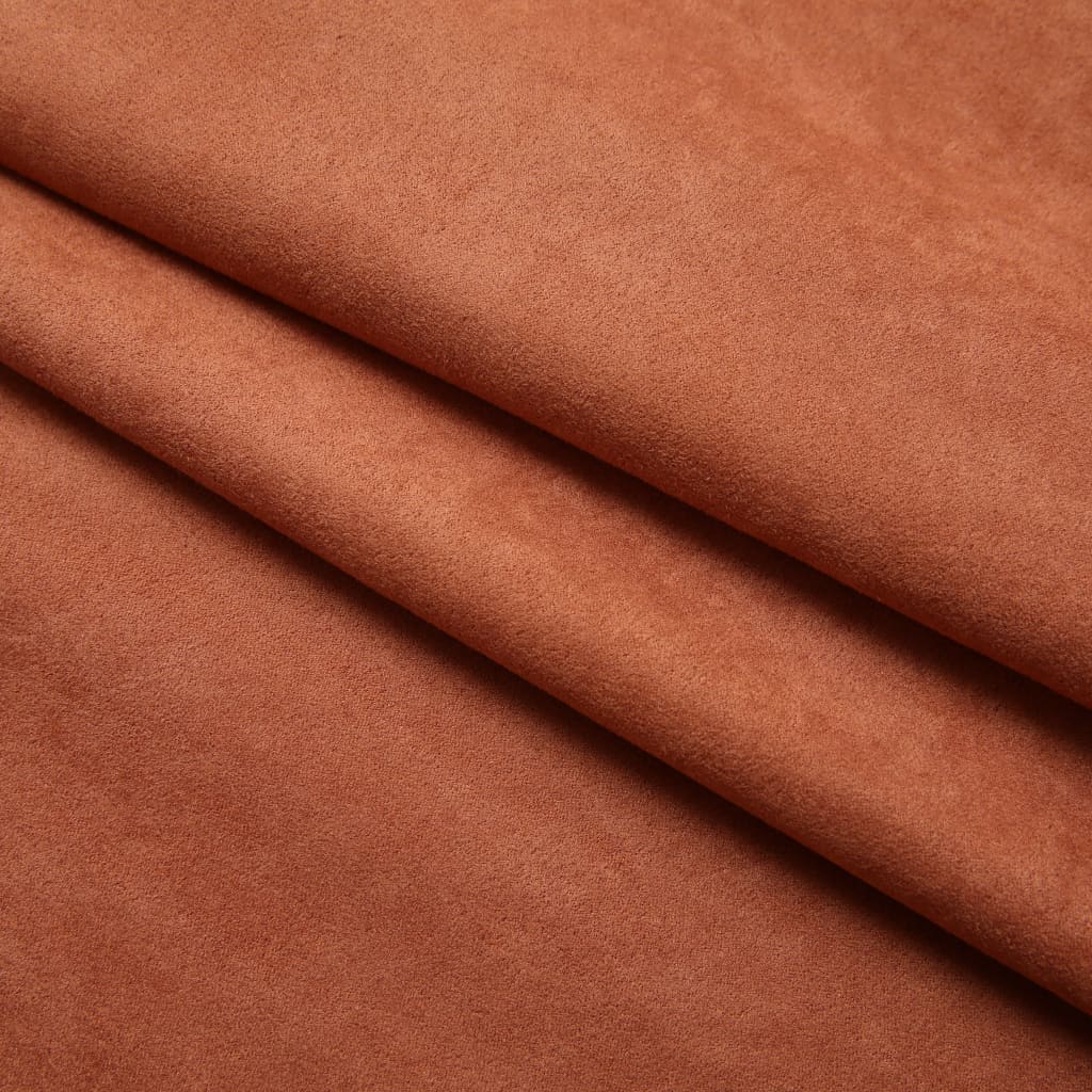 vidaXL Zasłony zaciemniające z haczykami, 2 szt., rdzawe, 140x225 cm