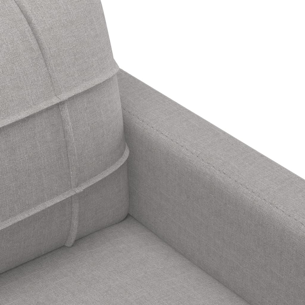 vidaXL Fotel, jasnoszary, 60 cm, obity tkaniną