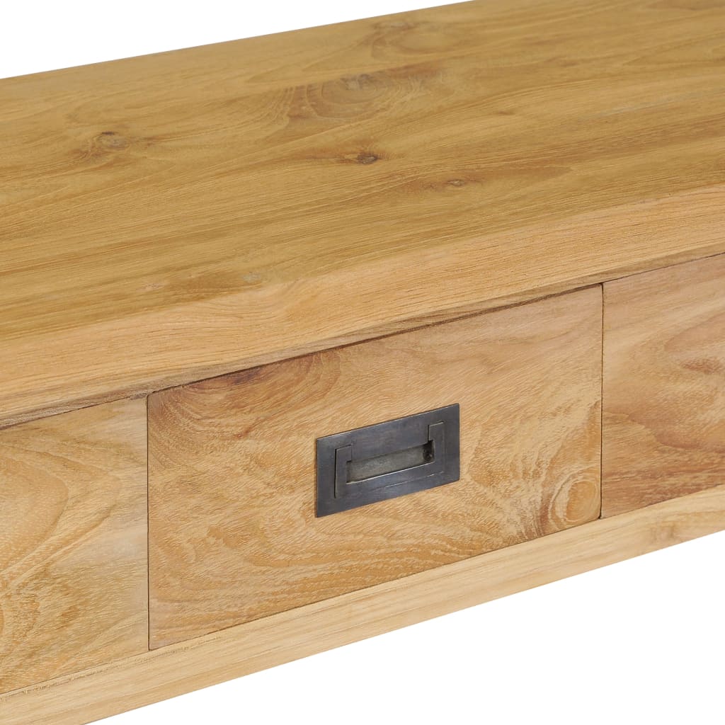 vidaXL Stolik-konsola, lite drewno tekowe, 90 x 30 x 80 cm