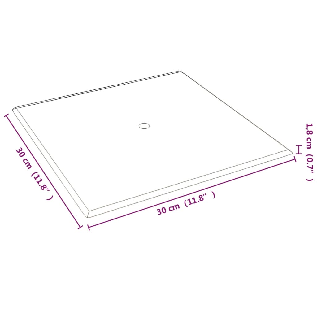 vidaXL Panele ścienne, 12 szt, ciemnoszare, 30x30 cm, tkanina, 1,08 m²