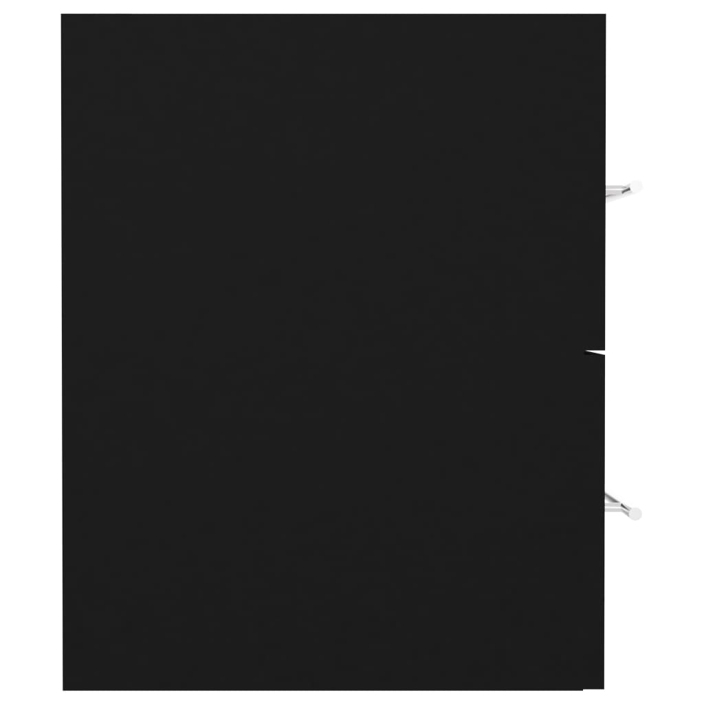 vidaXL Szafka pod umywalkę, czarna, 41x38,5x48 cm