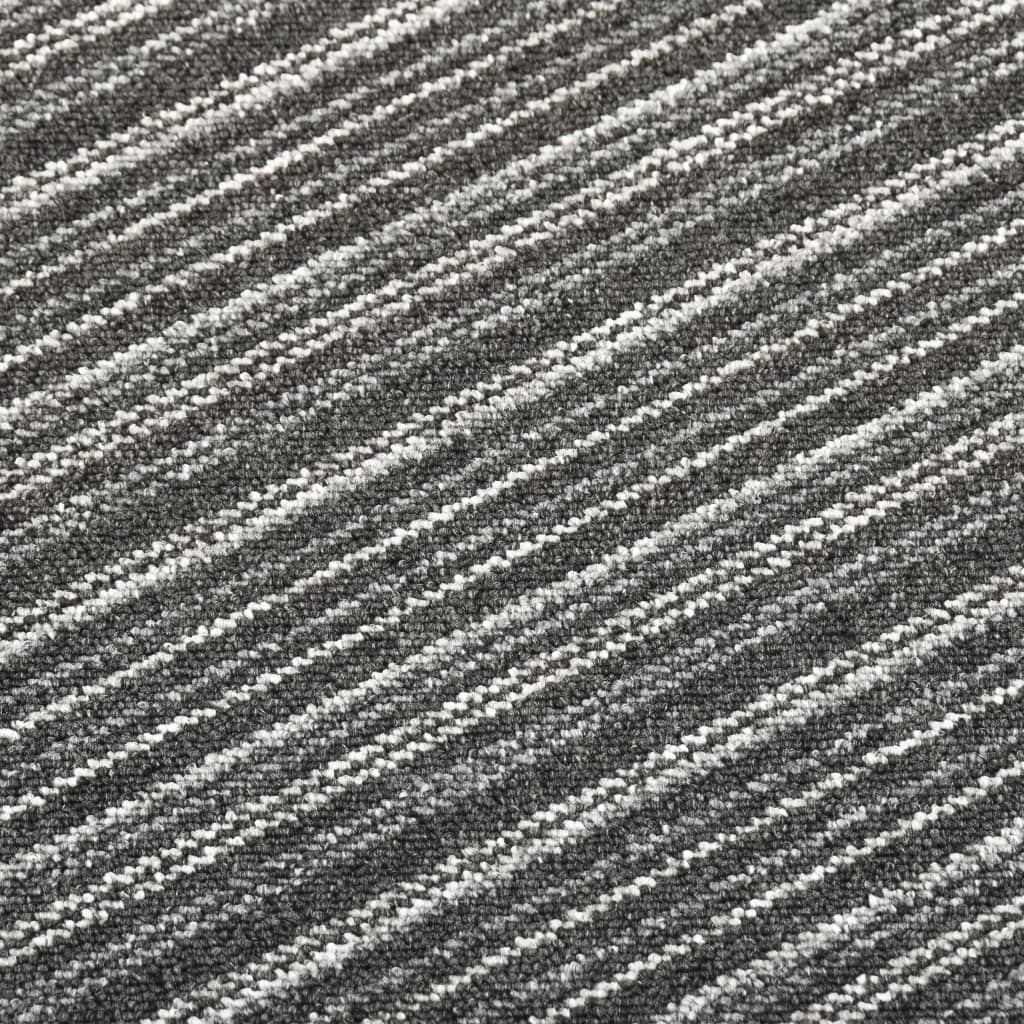 vidaXL Podłogowe płytki dywanowe, 20 szt., 5 m², 50x50 cm, szare pasy