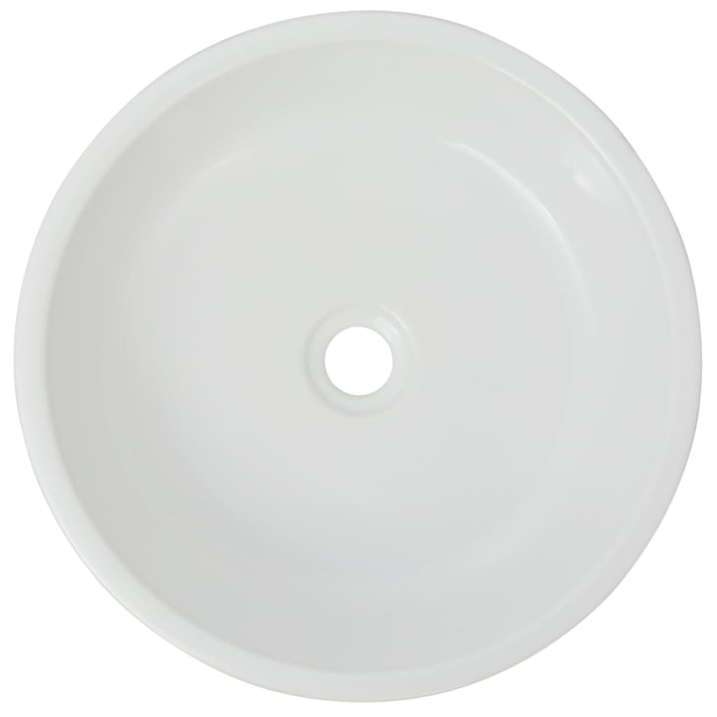 vidaXL Umywalka ceramiczna, okrągła 42 x 12 cm, biała