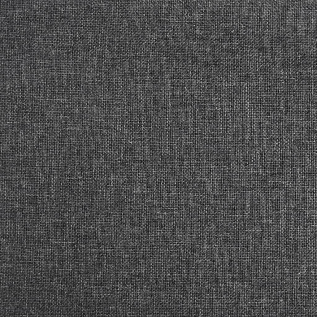 vidaXL Stołek barowy, ciemnoszary, tapicerowany tkaniną