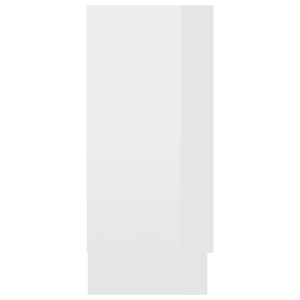 vidaXL Szafka, biała z połyskiem, 120x30,5x70 cm