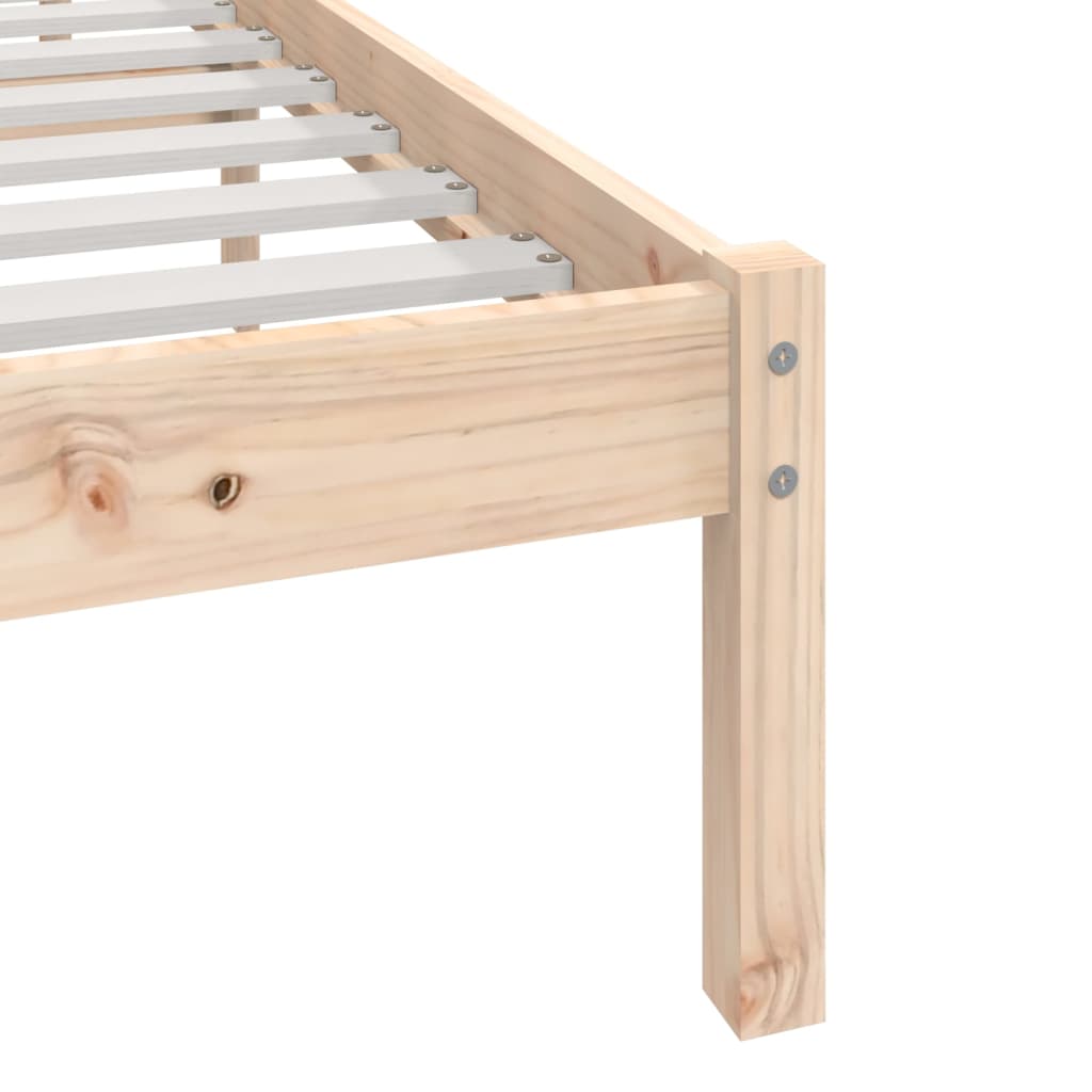 vidaXL Rama łóżka, 120x190 cm, lite drewno sosnowe