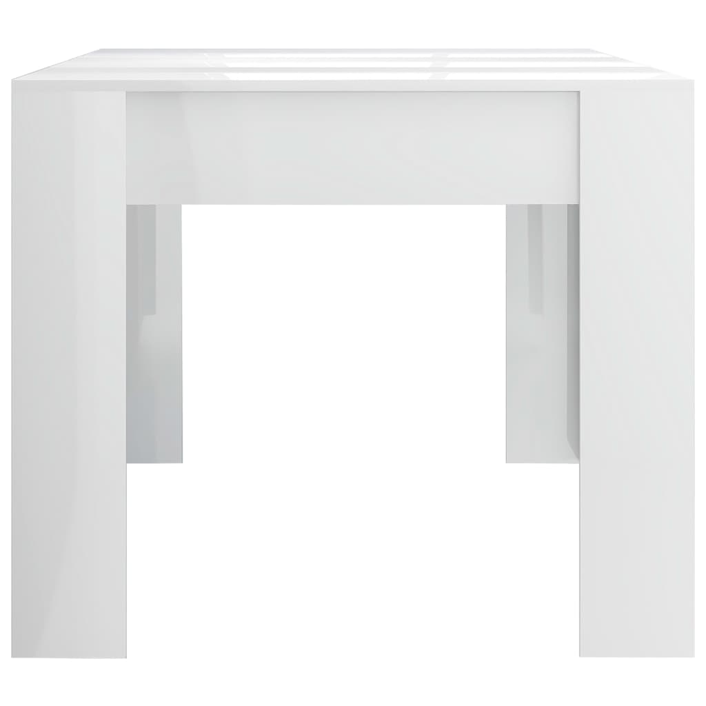 vidaXL Stół na wysoki połysk, biały, 180x90x76 cm