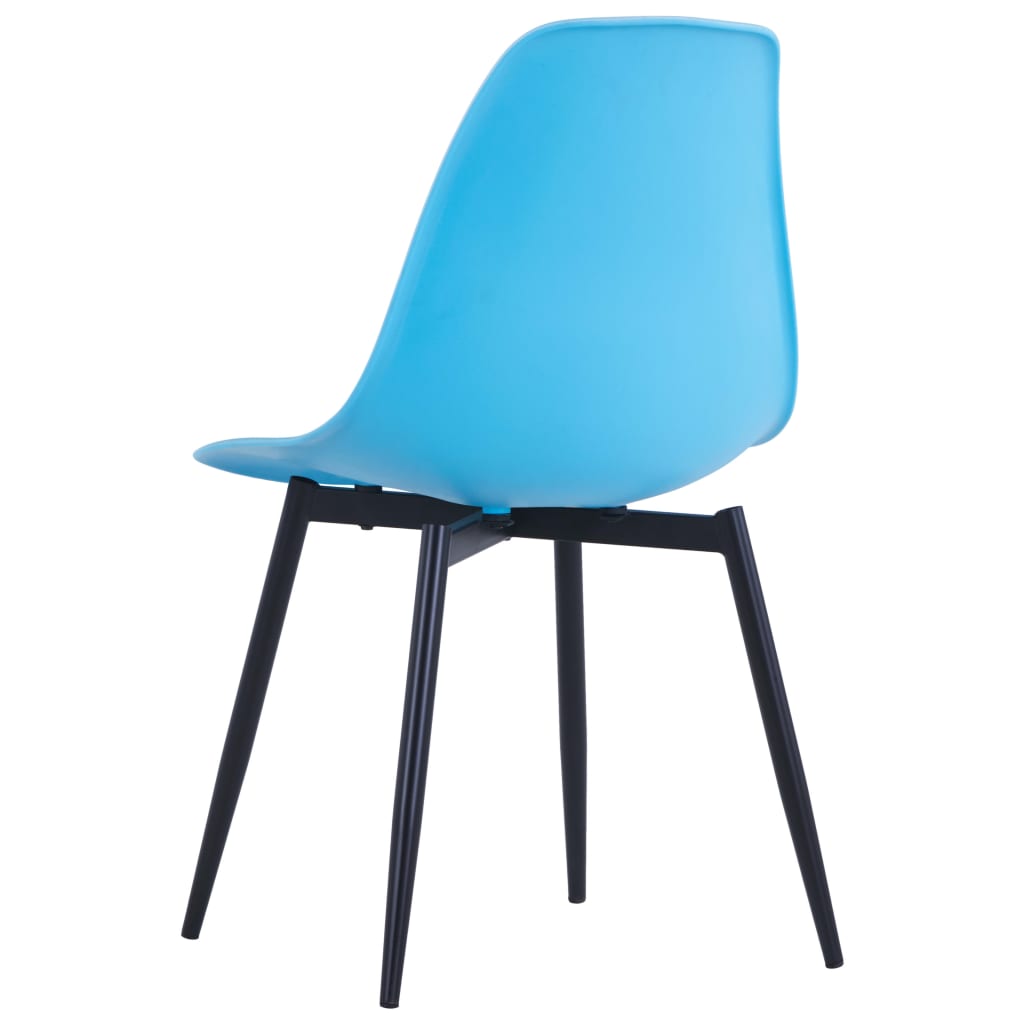 vidaXL Krzesła stołowe, 2 sztuk, niebieskie, PP