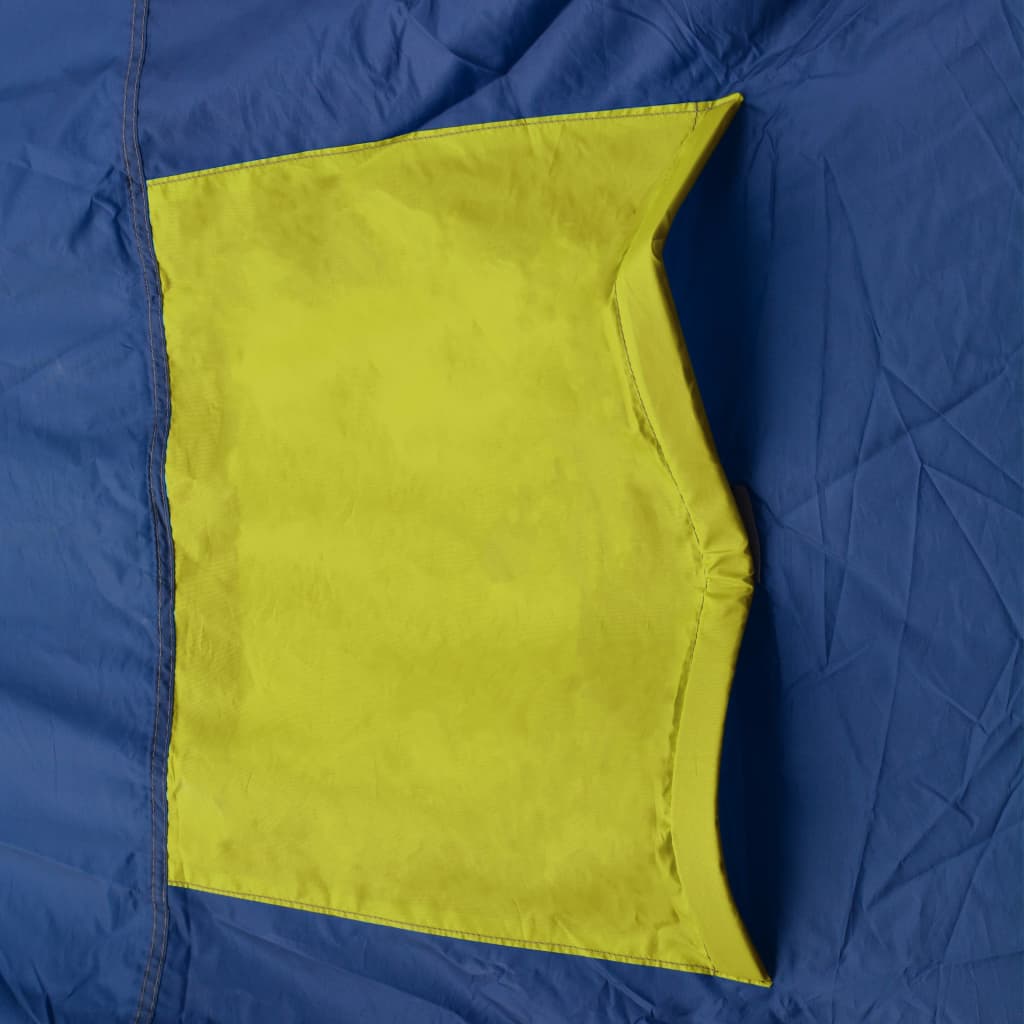 vidaXL Namiot kempingowy 9-osobowy, niebiesko-żółty