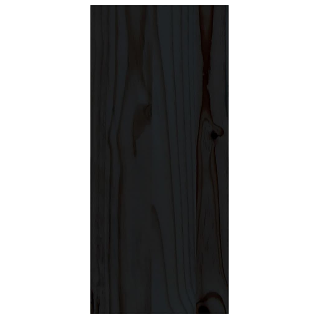 vidaXL Szafka na wino, czarny, 56x25x56 cm, lite drewno sosnowe