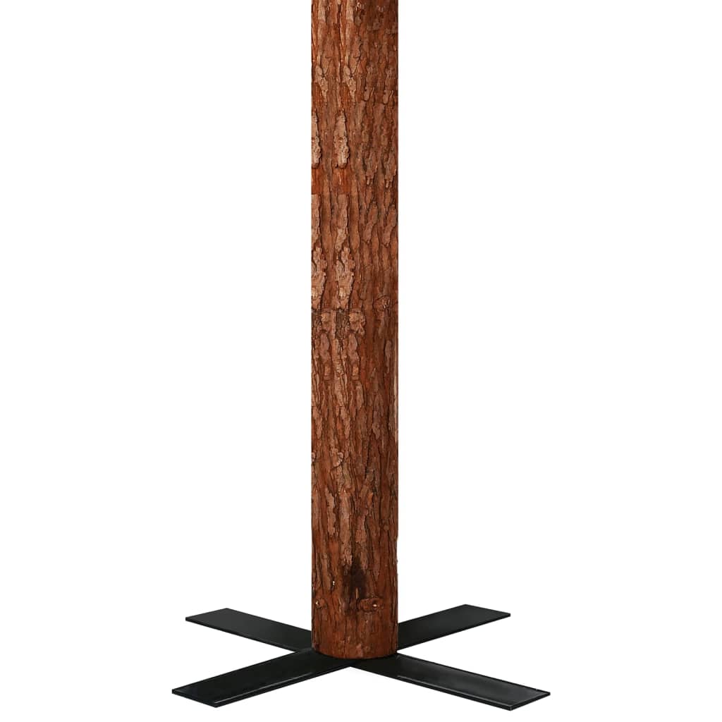 vidaXL Smukła choinka z lampkami i bombkami, zielona, 210 cm