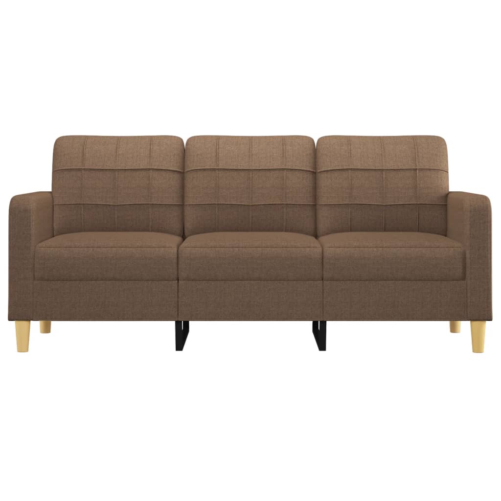 vidaXL Sofa 3-osobowa, brązowa, 180 cm, tapicerowana tkaniną