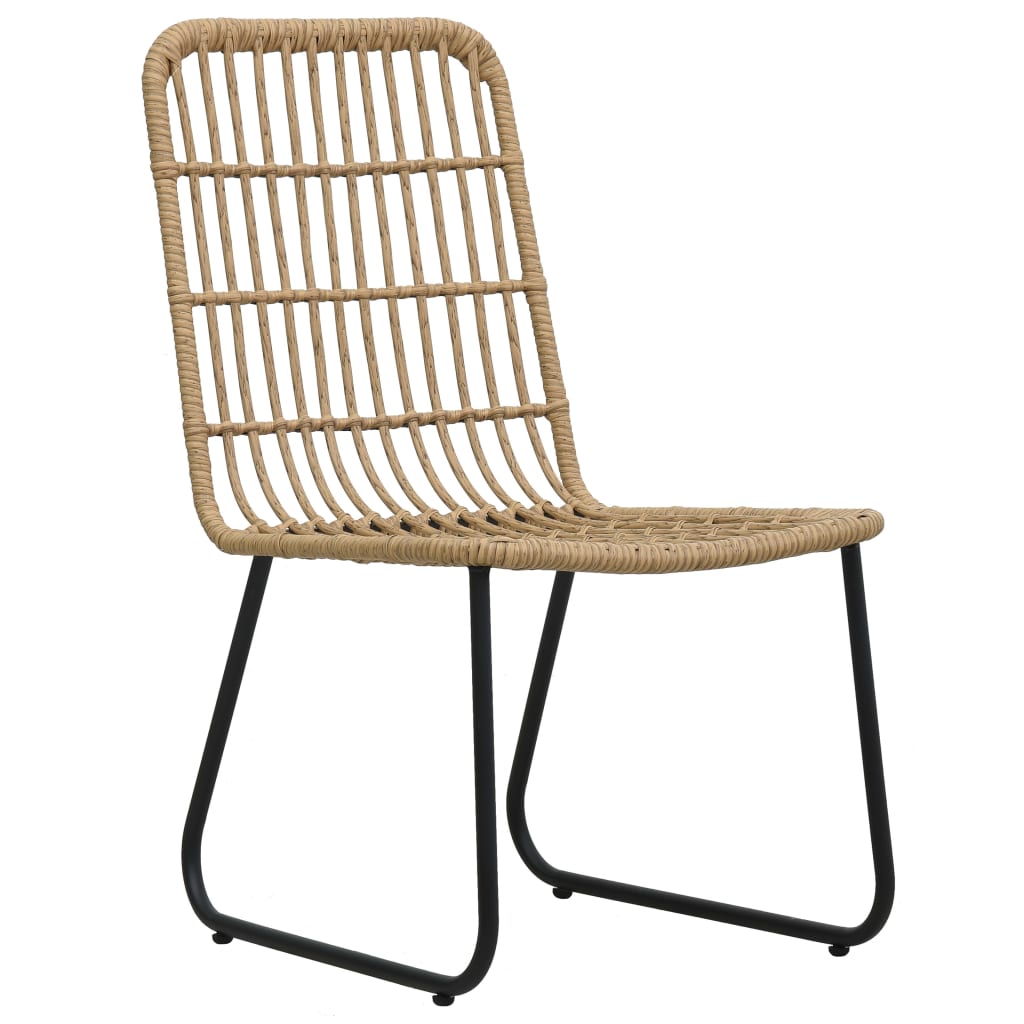 vidaXL Krzesła ogrodowe, 2 szt., polirattan, kolor dębowy