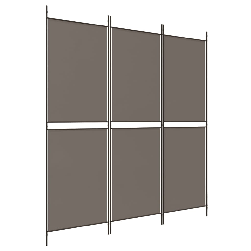 vidaXL Parawan 3-panelowy, antracytowy, 150 x 180 cm, tkanina