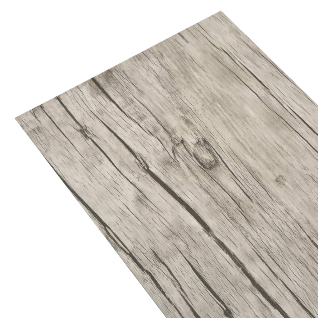 vidaXL Panele podłogowe z PVC, 4,46 m², 3 mm, jasnoszary, bez kleju