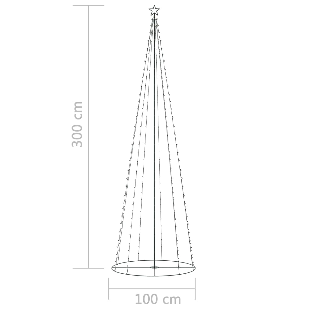 vidaXL Ozdoba świąteczna w kształcie choinki, 330 LED, 100x300 cm