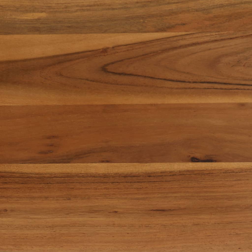 vidaXL Stół do jadalni z litego drewna akacjowego i stali, 75x75x76 cm