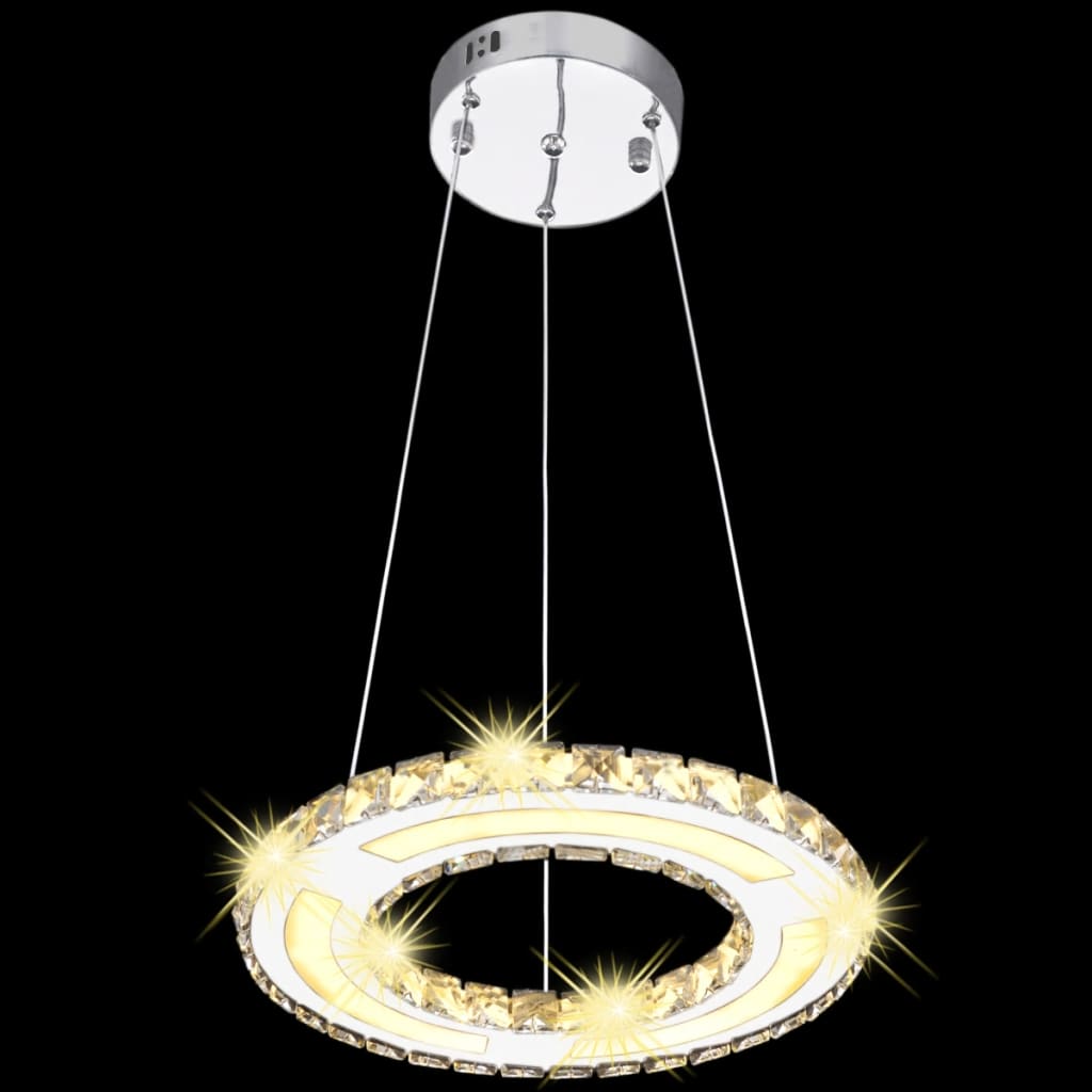 Okrągła lampa wisząca LED 13 W z kryształkami