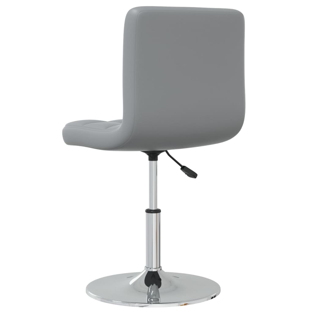 vidaXL Krzesło stołowe, szare, obite sztuczną skórą