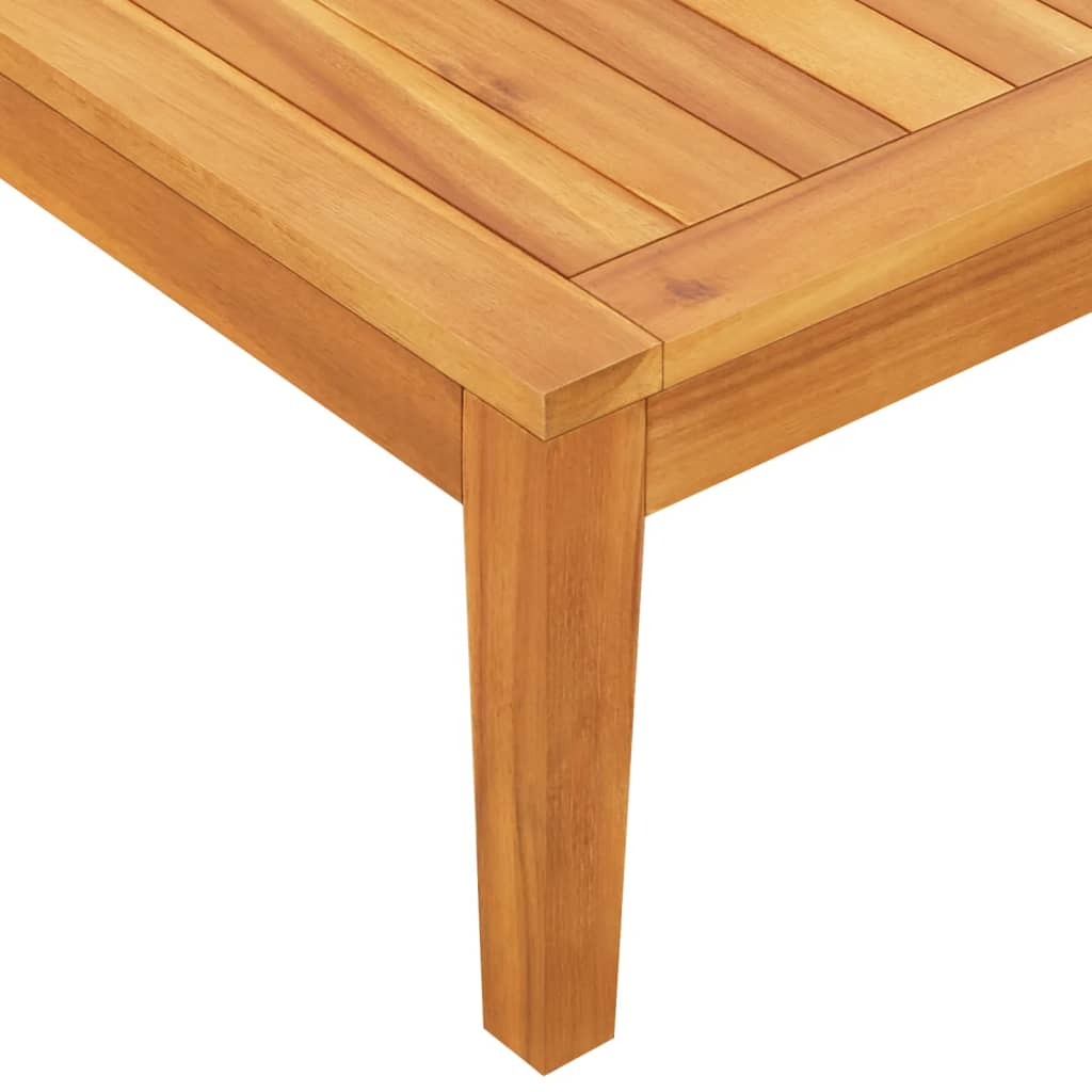 vidaXL Ławka ogrodowa ze stolikiem, kremowe poduszki, drewno akacjowe