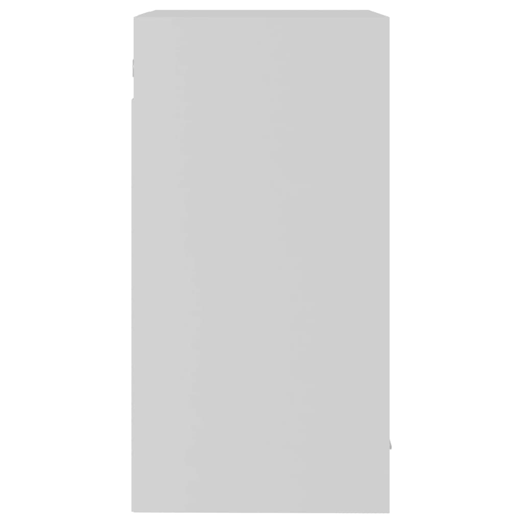 vidaXL Szafka wisząca z szybą, biała, 40x31x60 cm