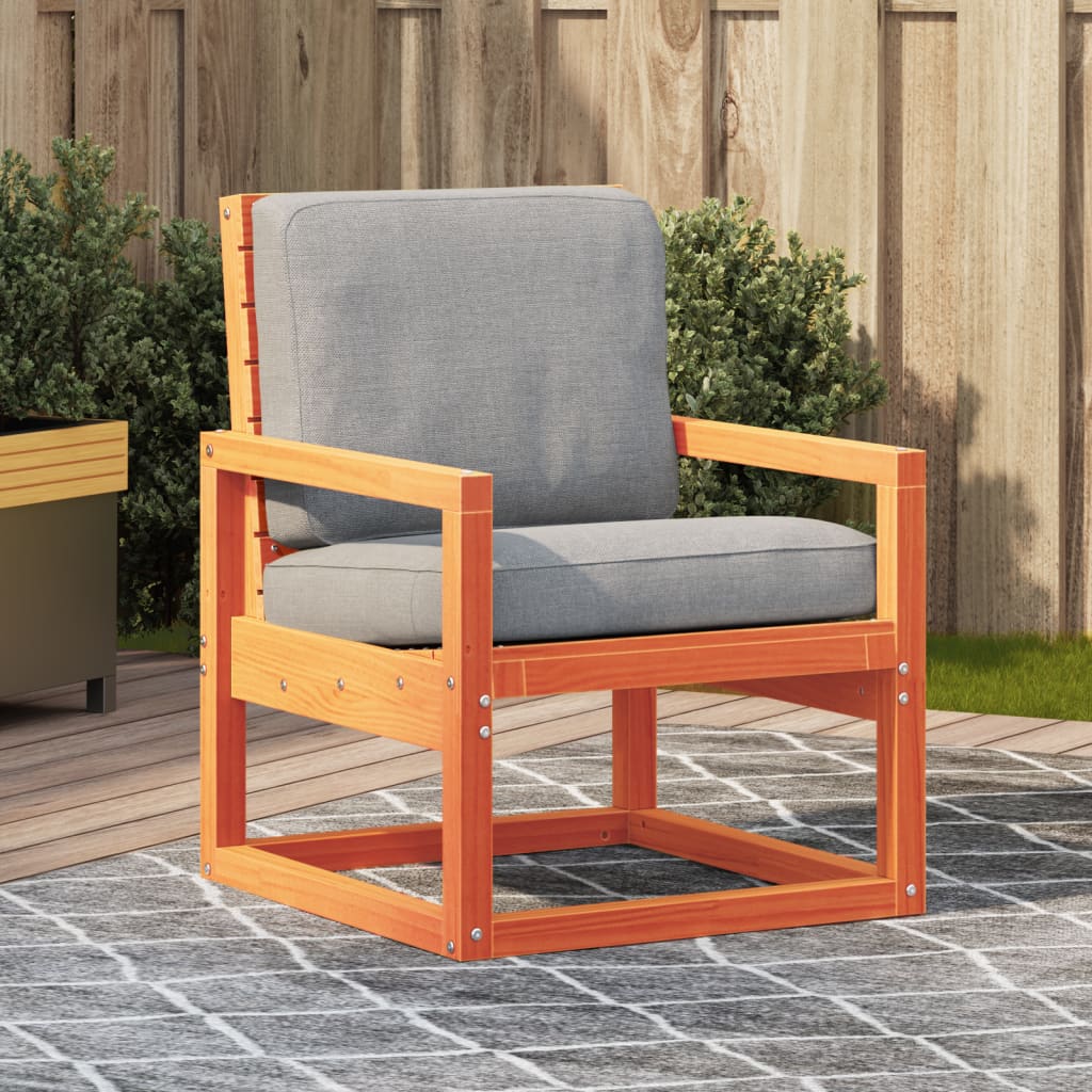 vidaXL Krzesło ogrodowe, woskowy brąz, 57,5x63x76 cm, drewno sosnowe