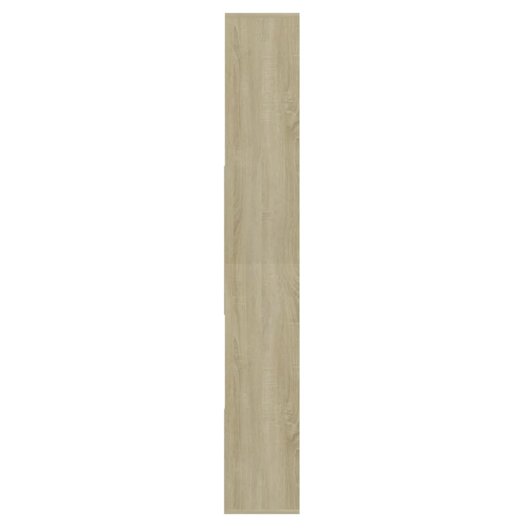 vidaXL Regał, biel i dąb sonoma, 67x24x161 cm, płyta wiórowa