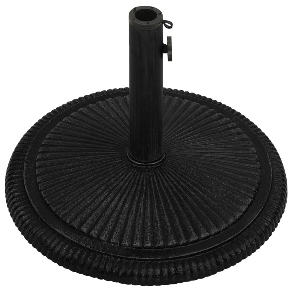 vidaXL Podstawa pod parasol, czarna, 45x45x30 cm, żeliwo