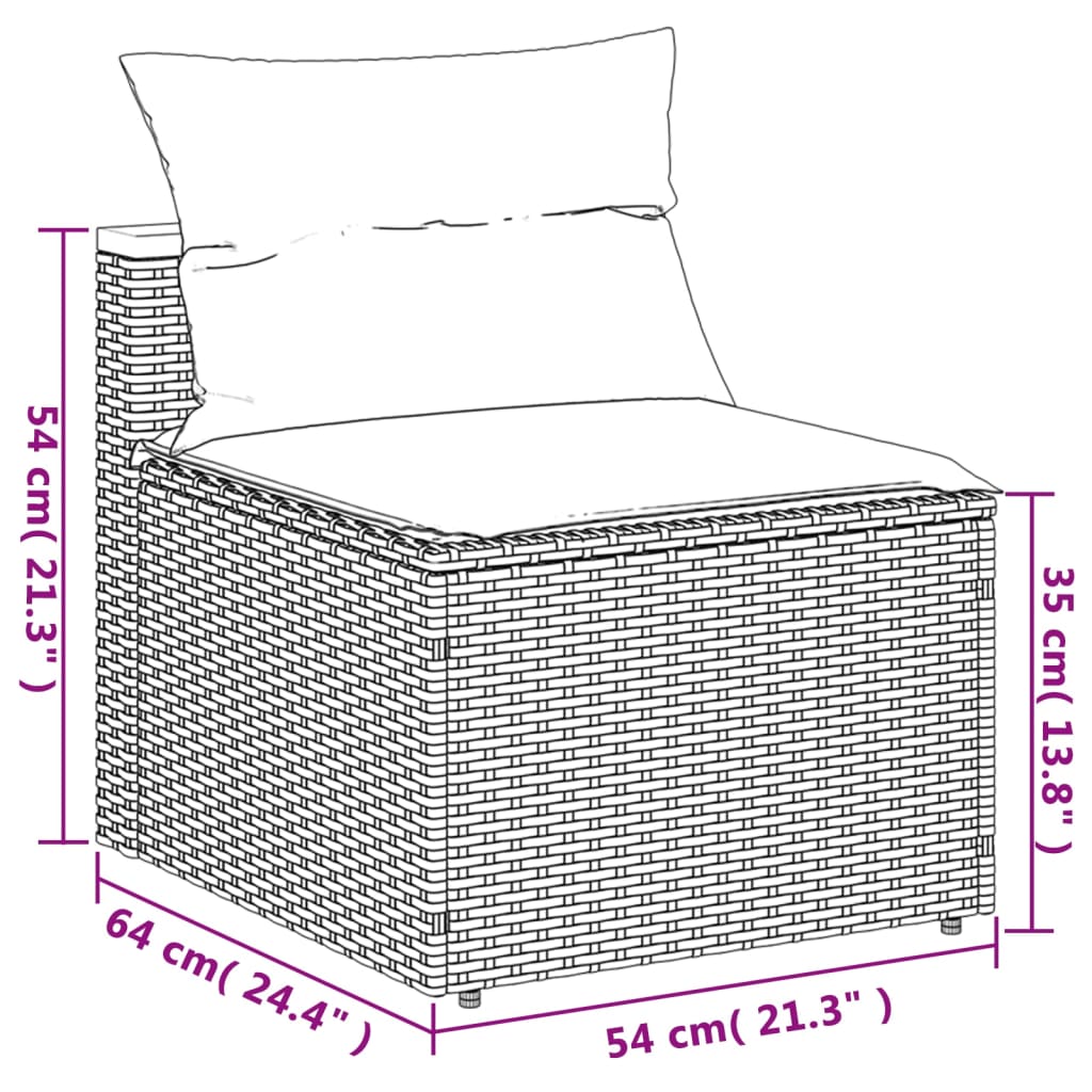 vidaXL 5-cz. zestaw mebli z poduszkami, beżowy, rattan PE i akacja