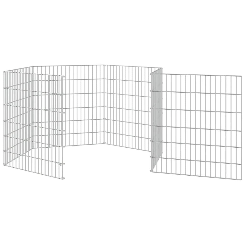 vidaXL 6-panelowa klatka dla królika, 54x60 cm, galwanizowane żelazo