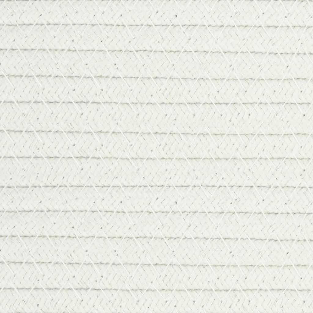 vidaXL Kosz do przechowywania, brązowo-biały, Ø40x25 cm, bawełna