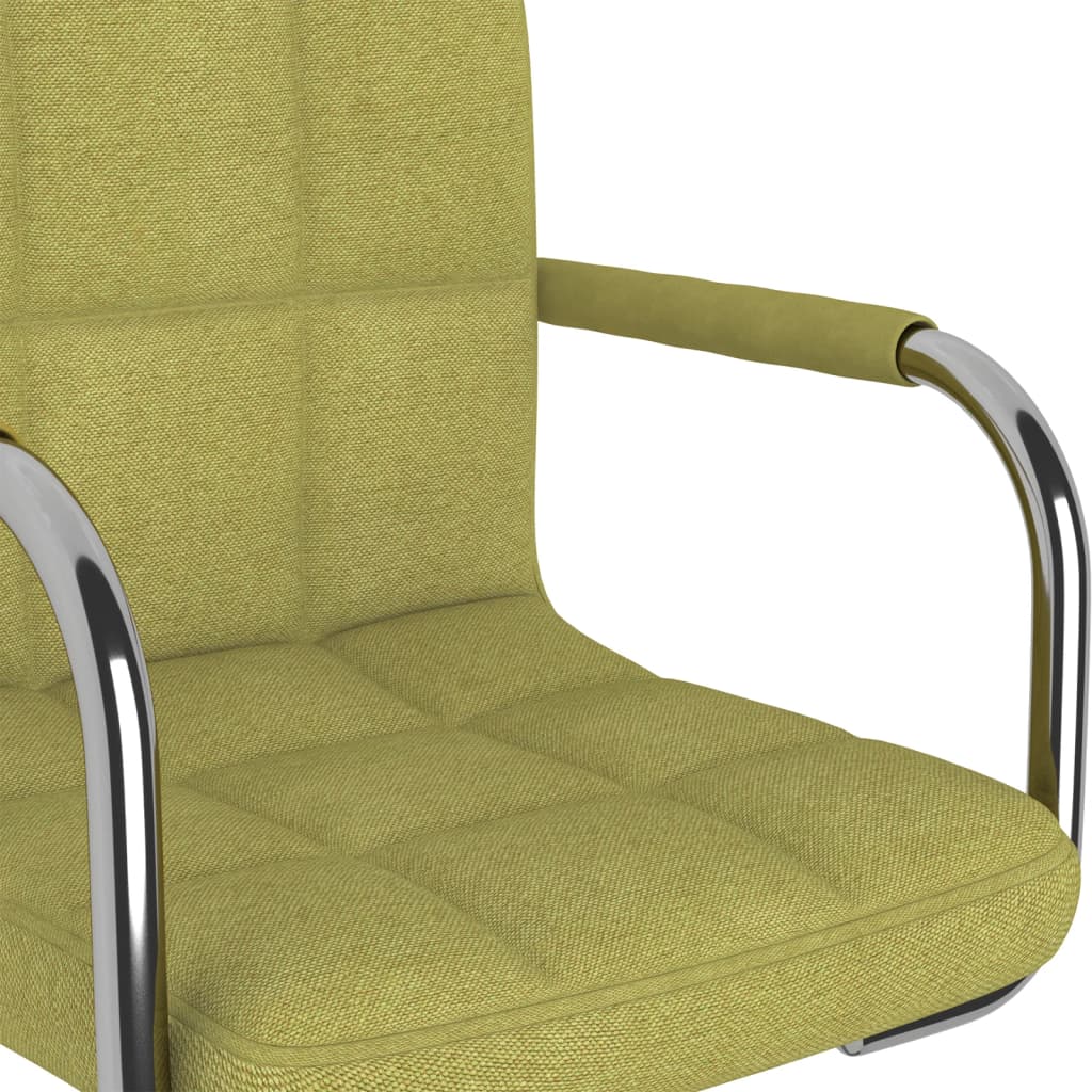 vidaXL Obrotowe krzesło biurowe, zielone, tapicerowane tkaniną
