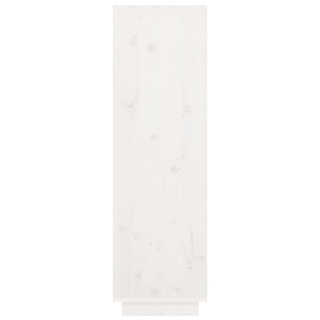 vidaXL Wysoka szafka, biała, 38x35x117 cm, lite drewno sosnowe