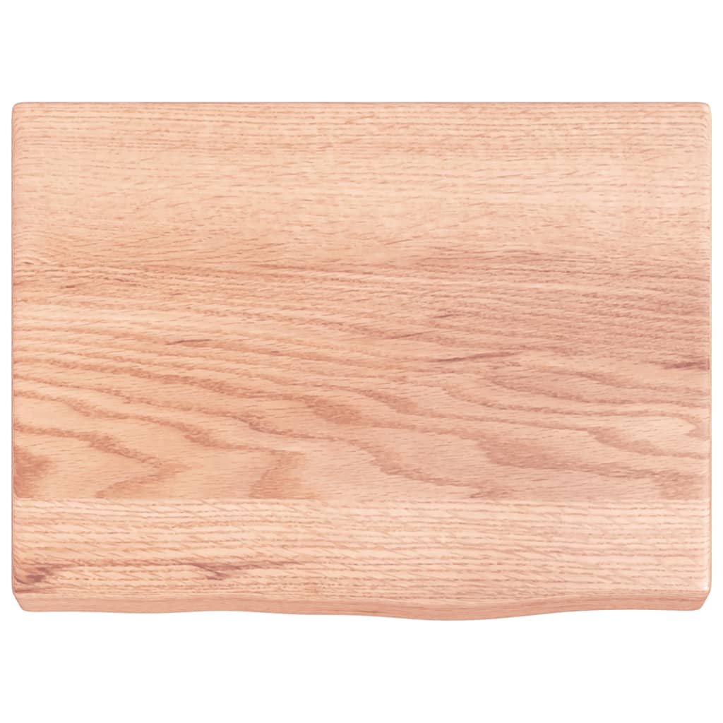 vidaXL Blat do łazienki, jasnobrązowy, 40x30x(2-4) cm, lite drewno