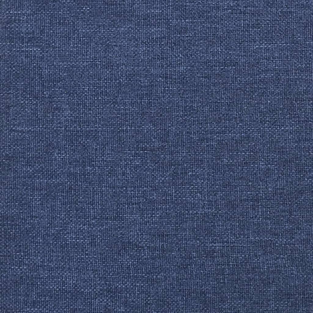 vidaXL Podnóżek, niebieski, 60x60x36 cm, tkanina i ekoskóra