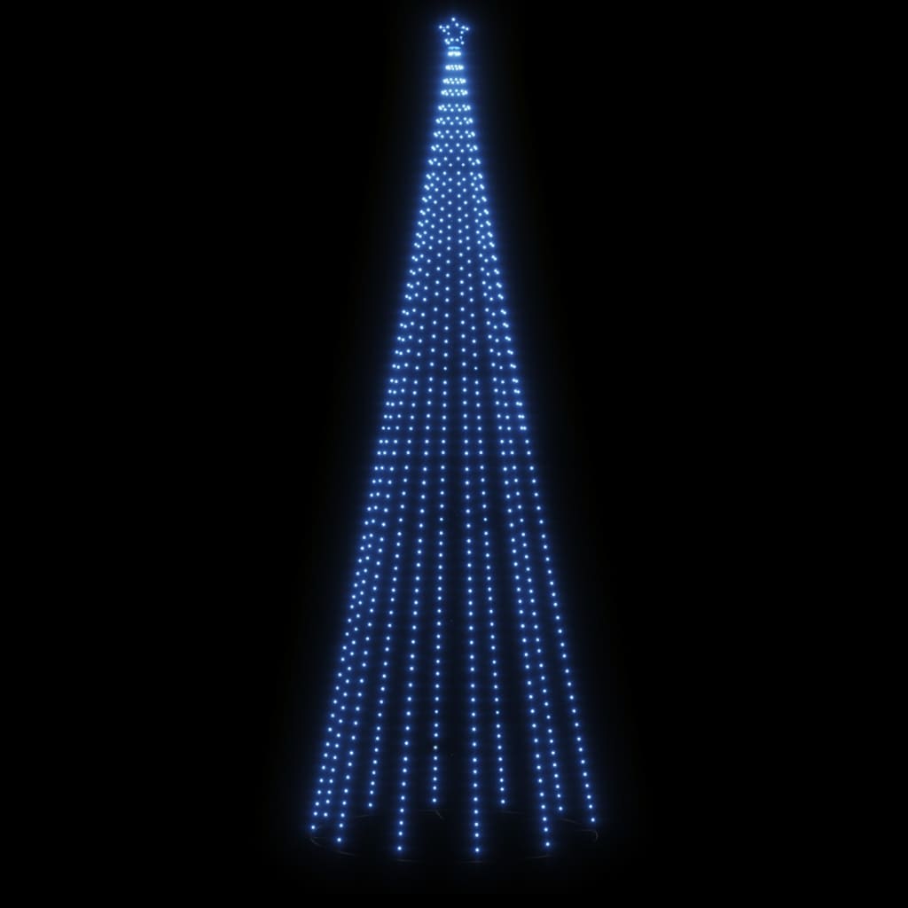 vidaXL Choinka z kołkiem gruntowym, 732 niebieskie LED, 500 cm