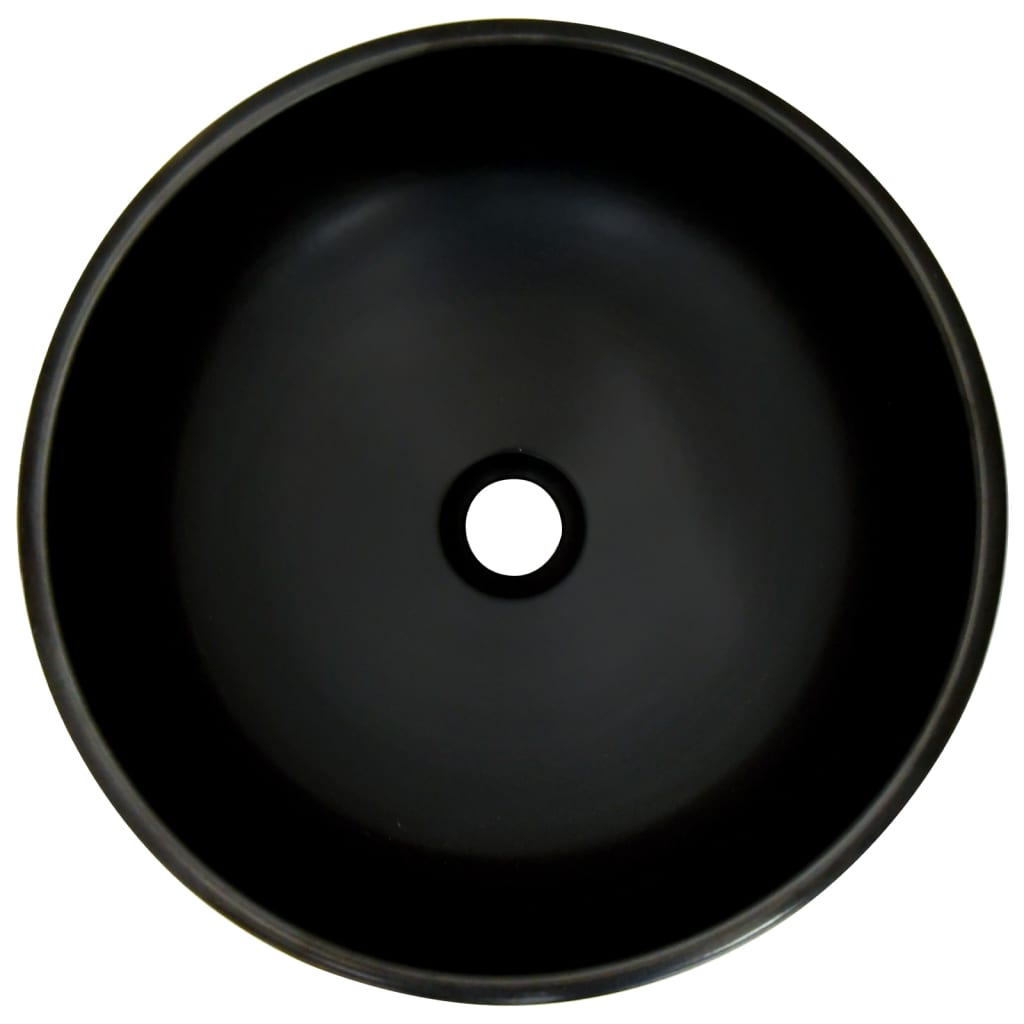 vidaXL Umywalka nablatowa, czarno-niebieska, okrągła, Φ41x14 cm