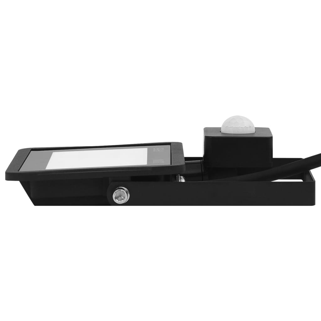 vidaXL Reflektor LED z czujnikiem, 10 W, ciepłe białe światło
