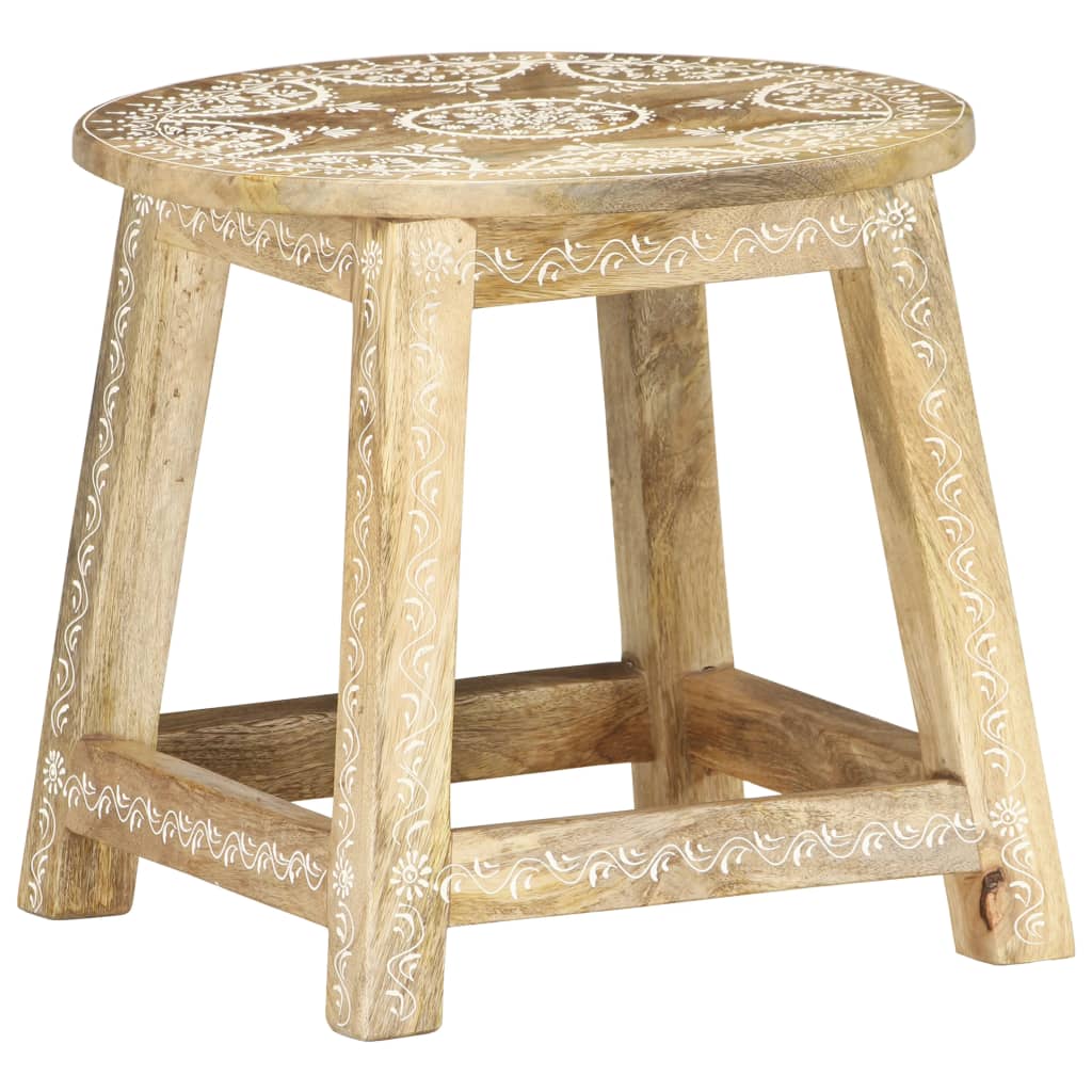 vidaXL Ręcznie malowany stołek, 38x38x35 cm, lite drewno mango