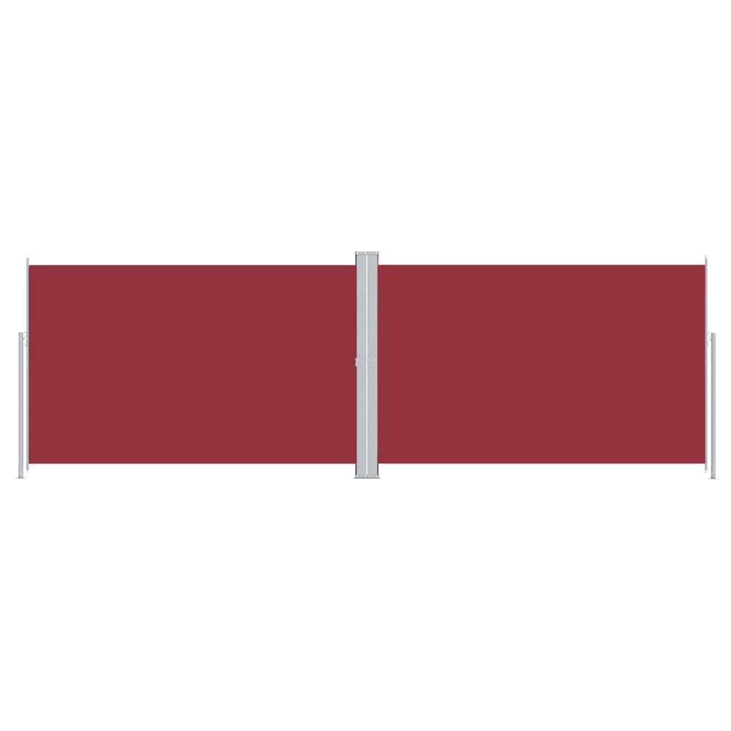 vidaXL Zwijana markiza boczna, czerwona, 220x600 cm