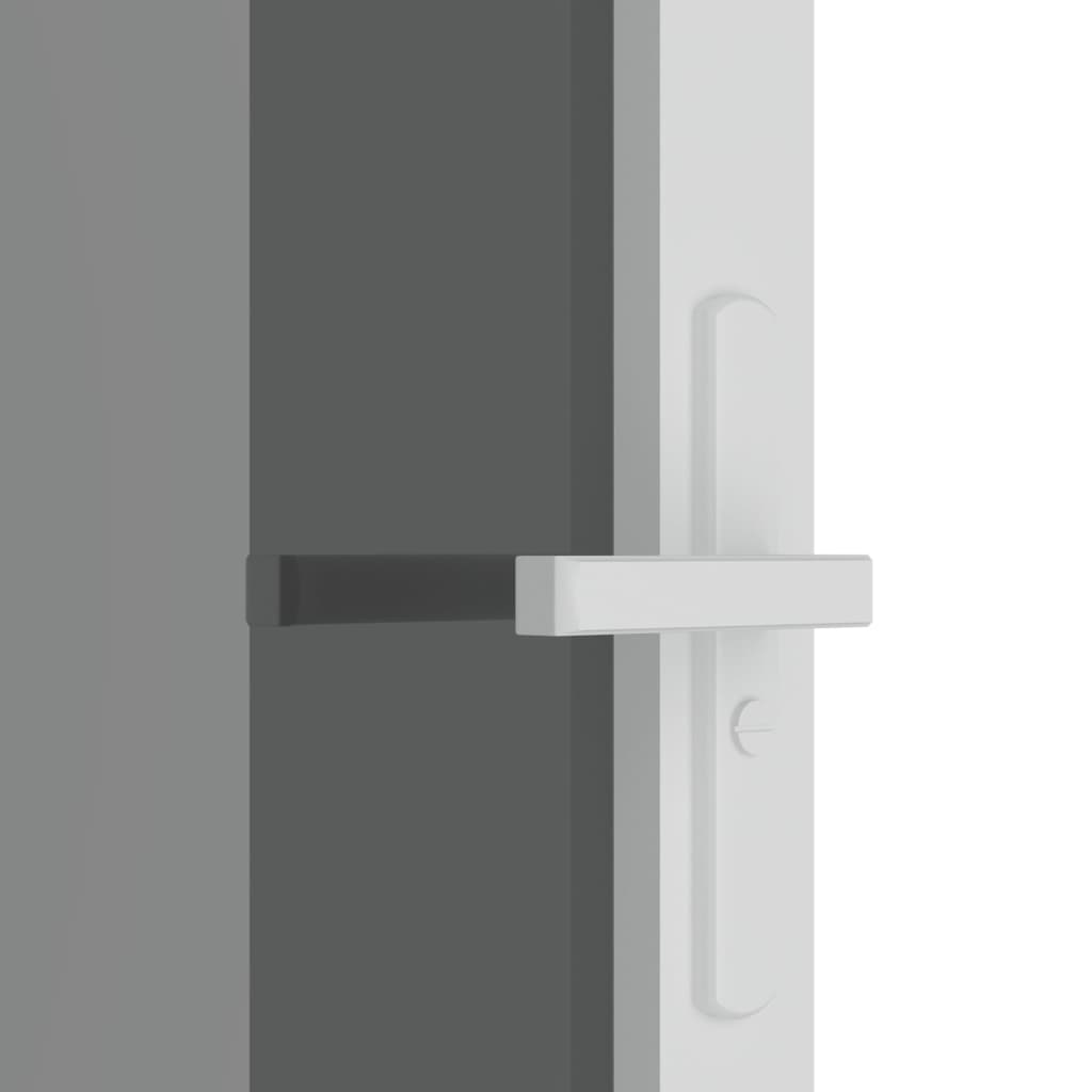 vidaXL Drzwi wewnętrzne, 83x201,5 cm, białe, szkło ESG i aluminium