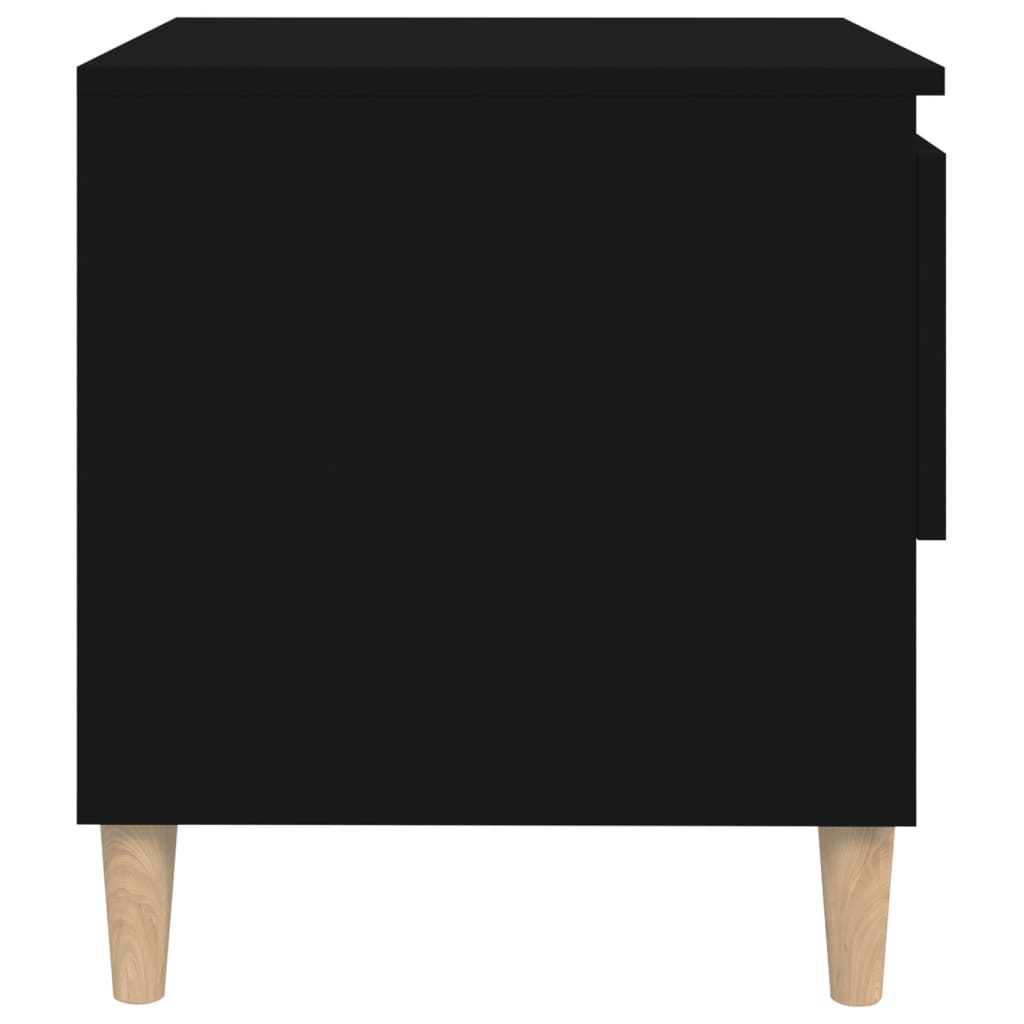 vidaXL Szafka nocna, czarna, 50x46x50 cm, materiał drewnopochodny